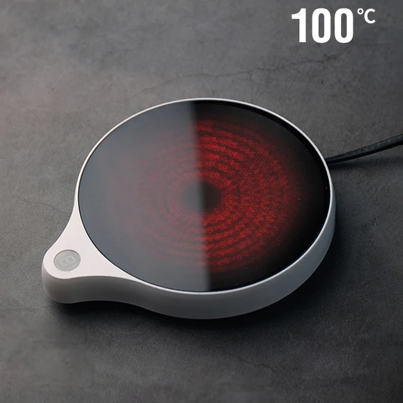 110V/220V Cup Heater Mug Warmer 100°C Hot Tea Makers Warmer Coaster 5 Gear Temperature Cup Heaters Coffee Milk Tea Heating