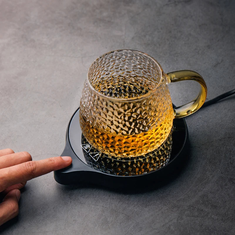 110V/220V Cup Heater Mug Warmer 100°C Hot Tea Makers Warmer Coaster 5 Gear Temperature Cup Heaters Coffee Milk Tea Heating
