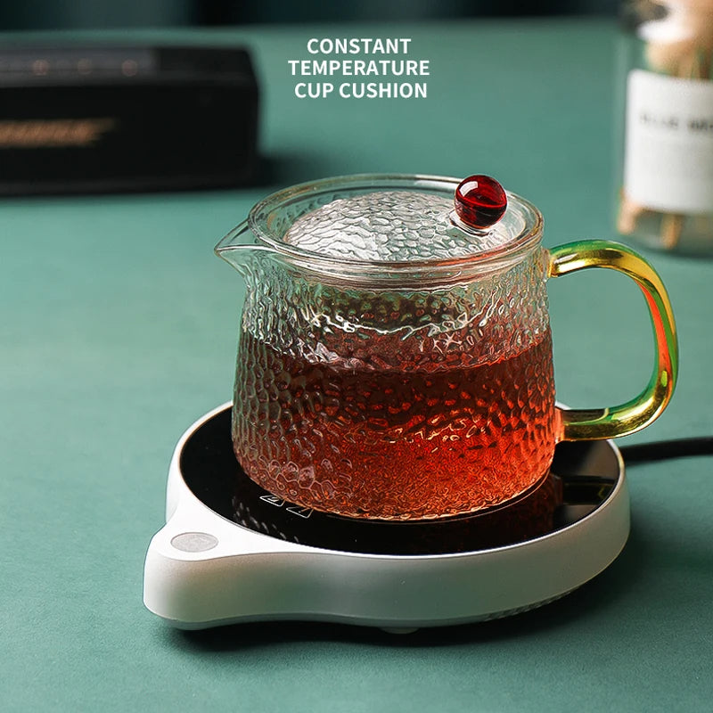 110V/220V Cup Heater Mug Warmer 100°C Hot Tea Makers Warmer Coaster 5 Gear Temperature Cup Heaters Coffee Milk Tea Heating